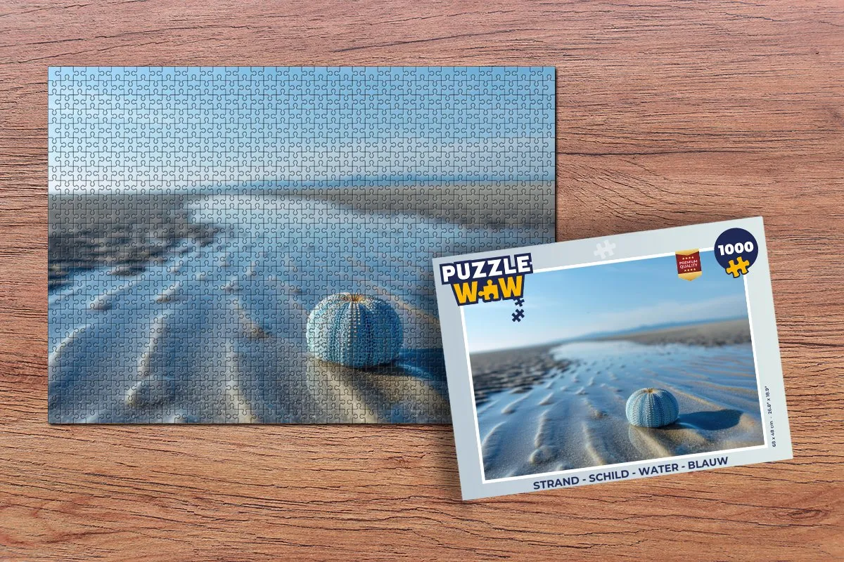 PuzzleWow Strand & Water Legpuzzel 1000 Stuks - Blauw