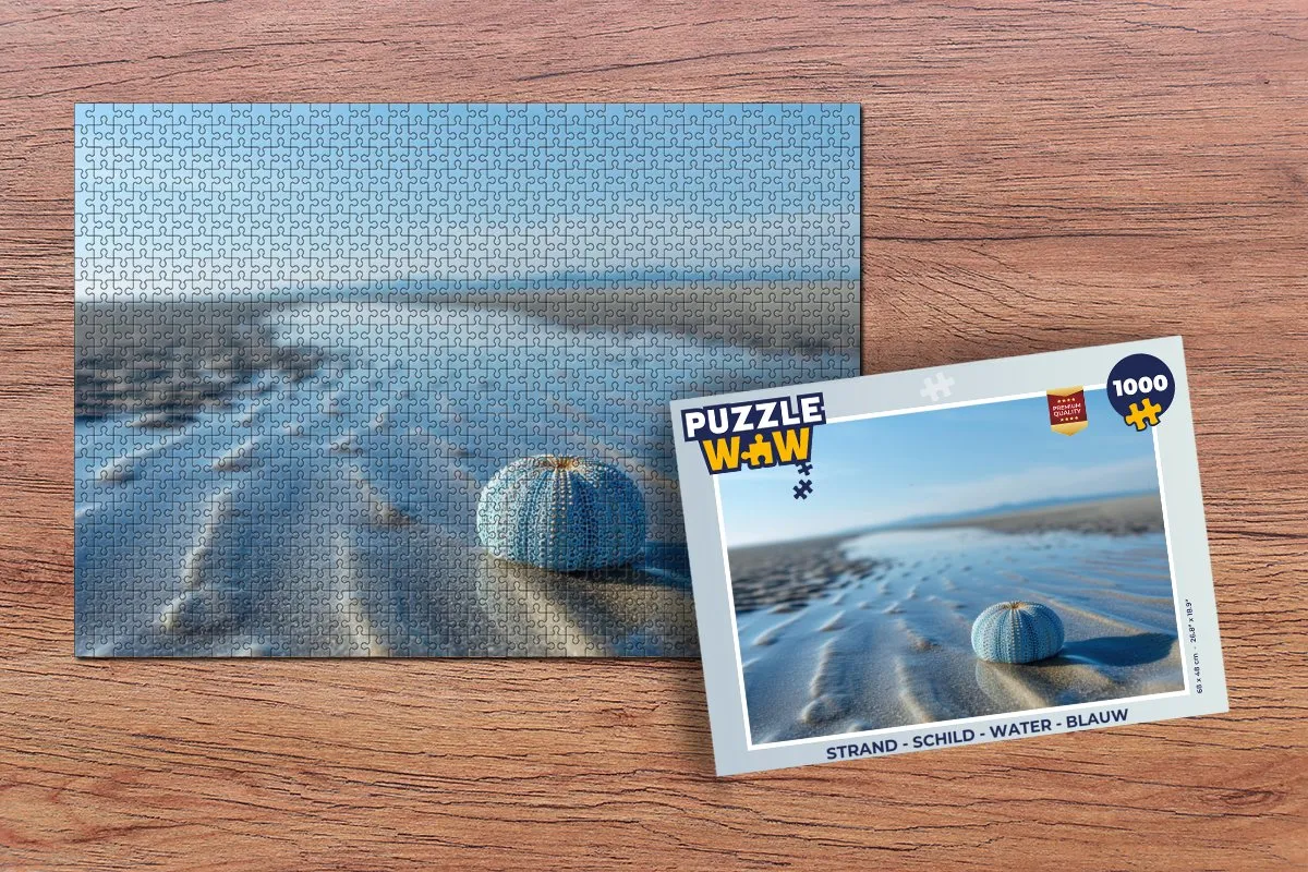PuzzleWow Strand & Water Legpuzzel 1000 Stuks - Blauw
