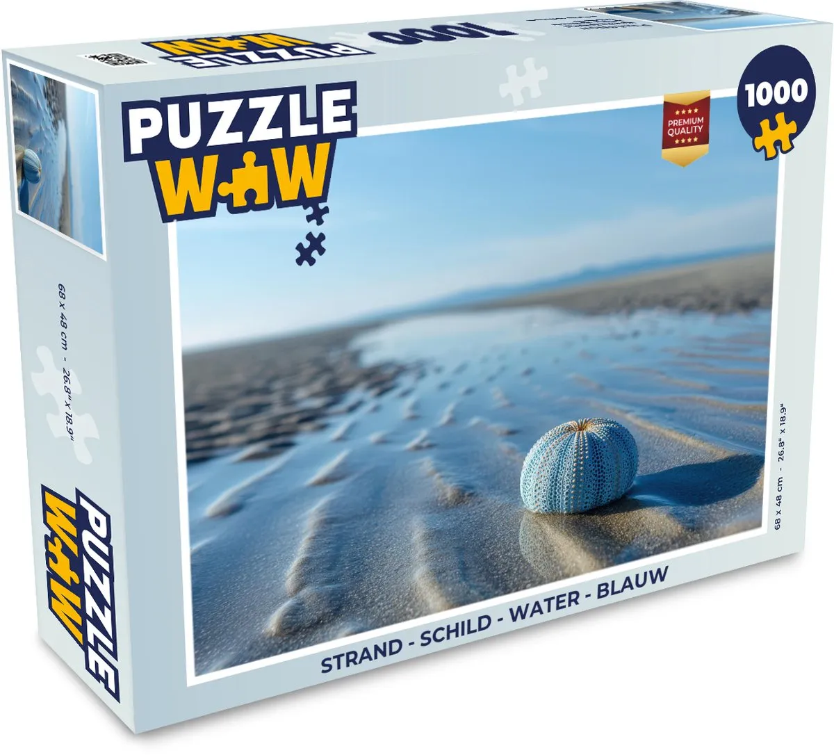 PuzzleWow Strand & Water Legpuzzel 1000 Stuks - Blauw