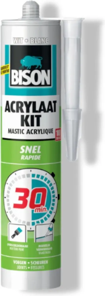 Bison Acrylaatkit Snel 300ml - 30 Min - Wit