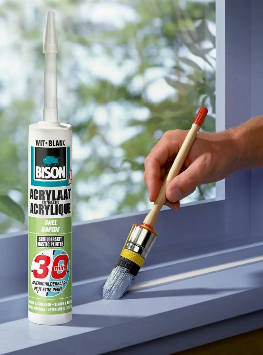 Bison Acrylaatkit Snel 300ml - 30 Min - Wit