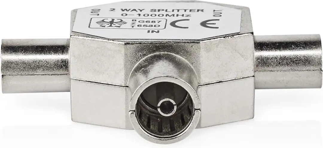 Nedis T-Splitter Coax 2x Male
