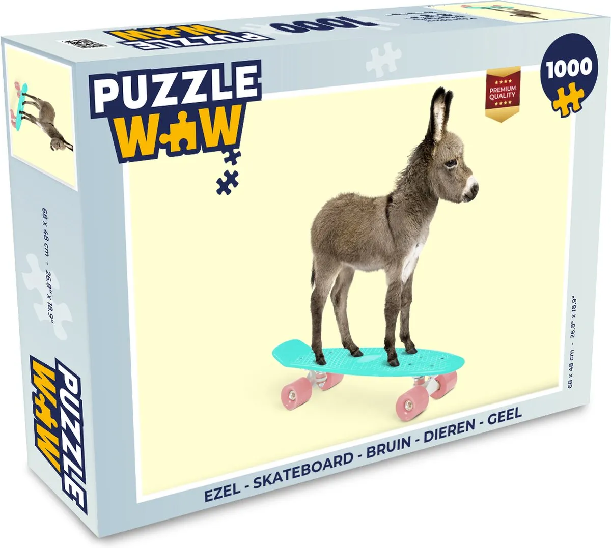 PuzzleWow Skateboard Legpuzzel 1000 Stuks - Multicolor