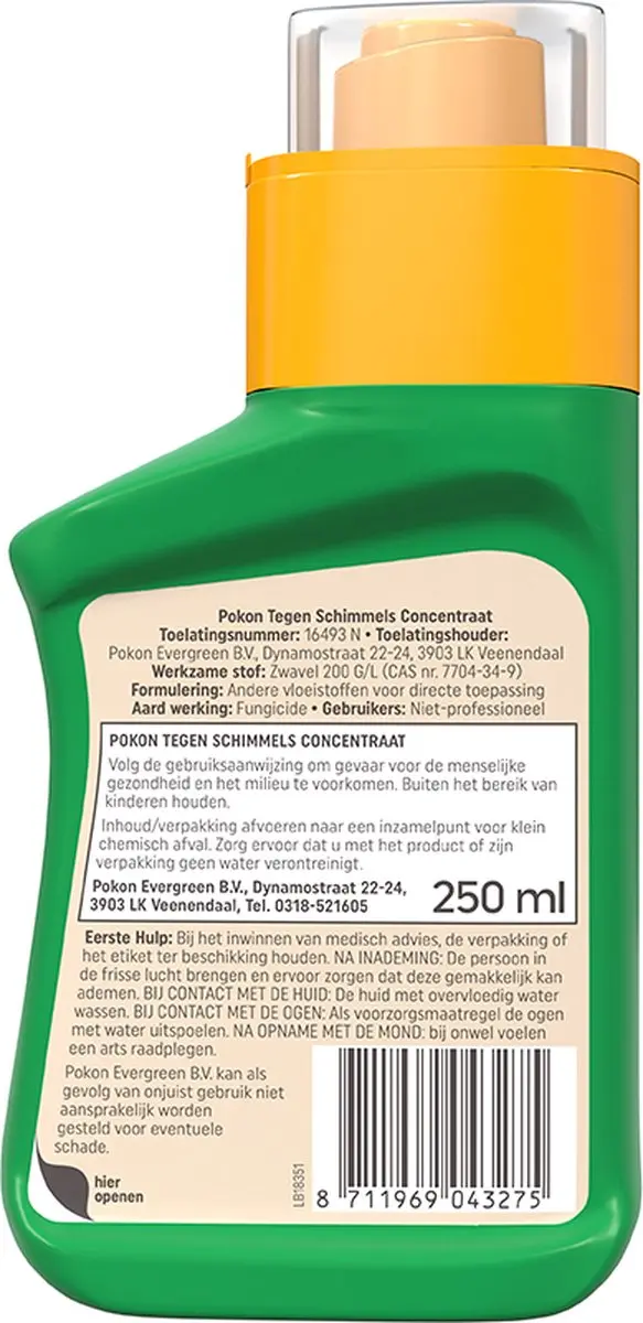 Pokon Bio Tegen Schimmels Concentraat 250ml - 125m² - afbeelding 5 van 5