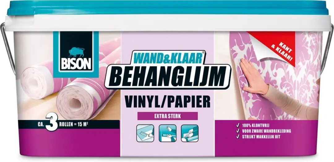 Bison Wand&Klaar Behanglijm 2,5kg - Transparant