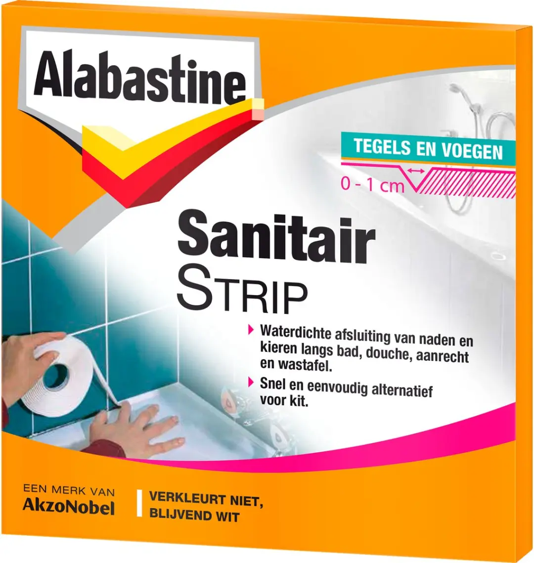 Alabastine Sanitairstrip Tegels & Voegen Wit