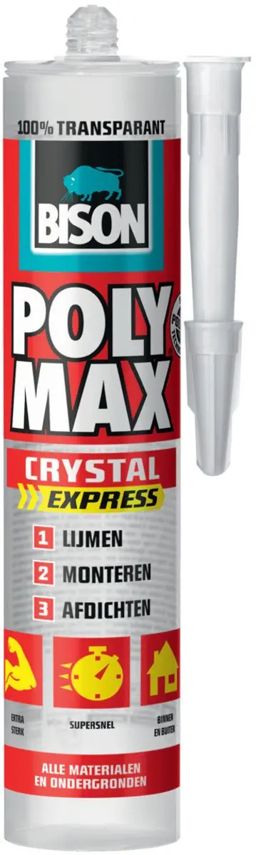 Bison Poly Max Crystal Express Montagelijm 300g