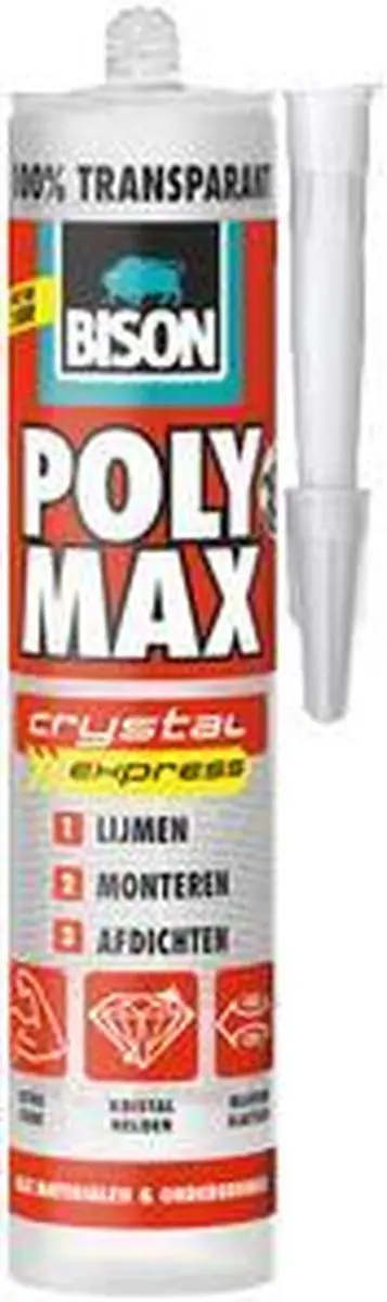 Bison Poly Max Crystal Express Montagelijm 300g