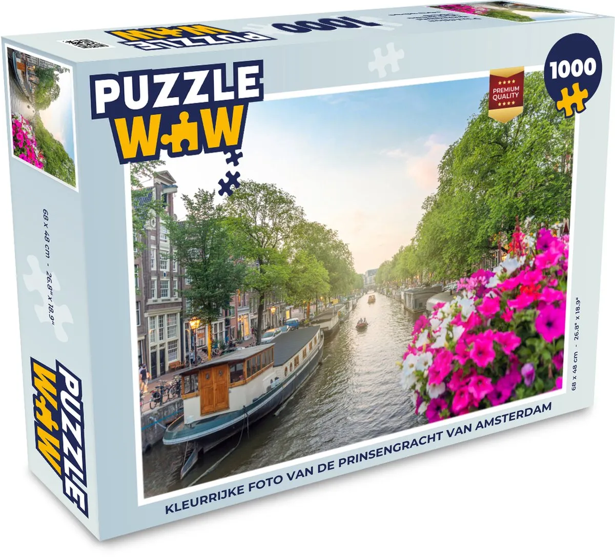 PuzzleWow Legpuzzel Prinsengracht Amsterdam 1000 Stuks - Multicolor