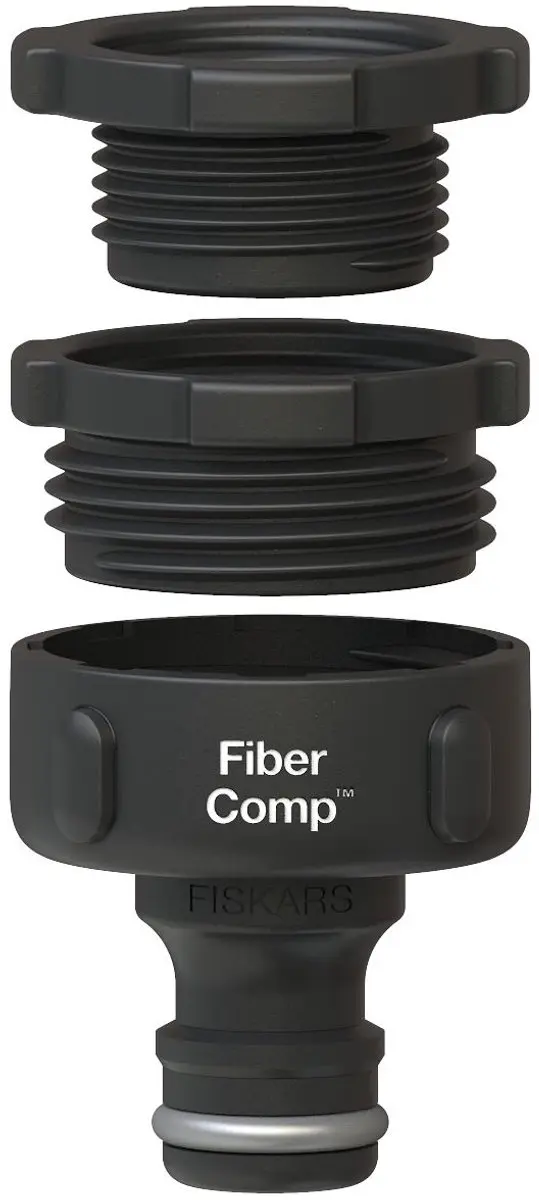 Fiskars Multi FiberComp Kraanaansluiting - Zwart