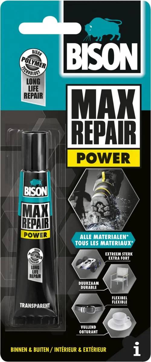 Bison Max Repair Power Reparatielijm 20g - Transparant