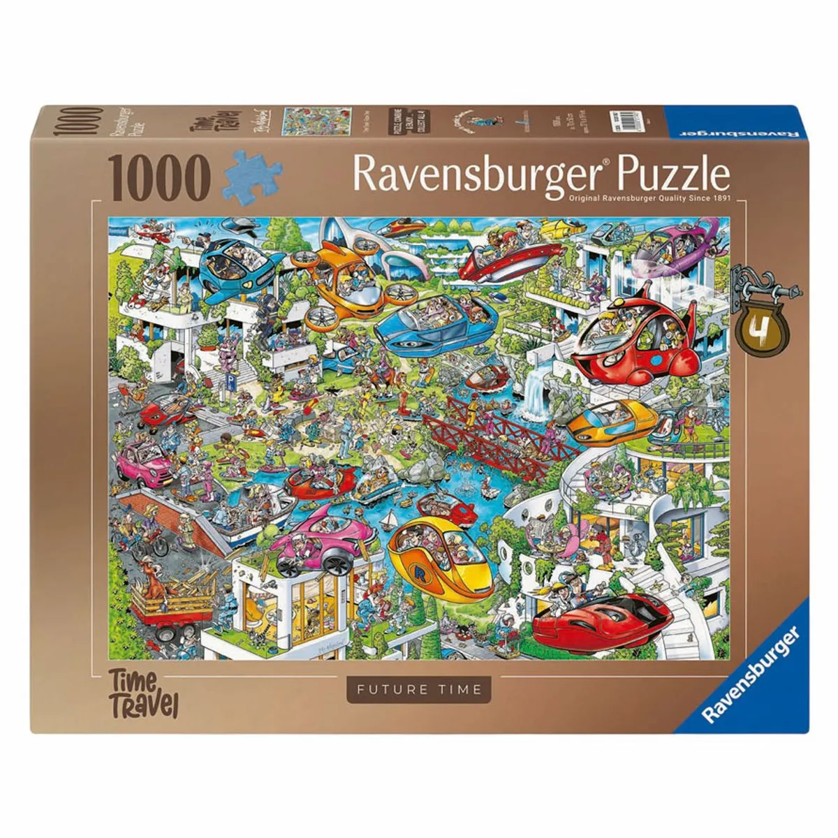 Ravensburger Ray’s Comic Series Time Travel 4 - Toekomst - Legpuzzel 1000 Stuks - Multicolor
