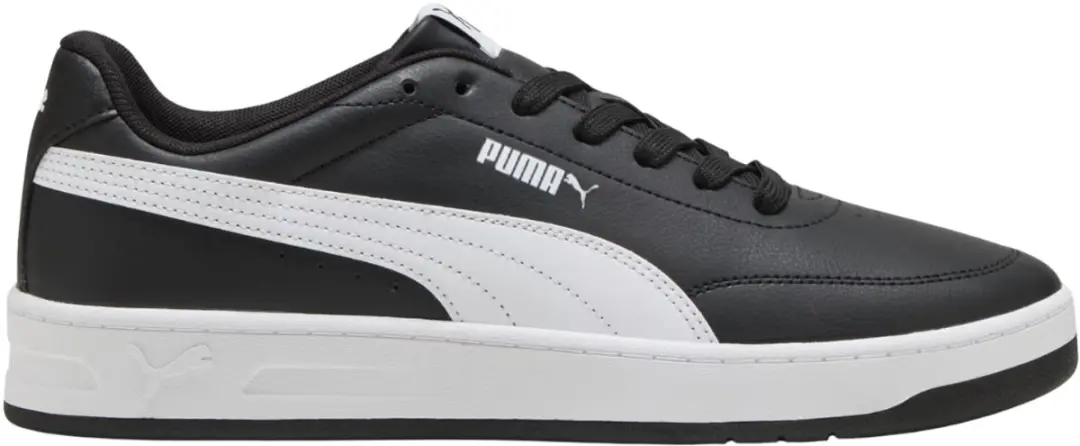 PUMA Court Classic Clean Heren Sneakers - Zwart/Wit - Maat 40