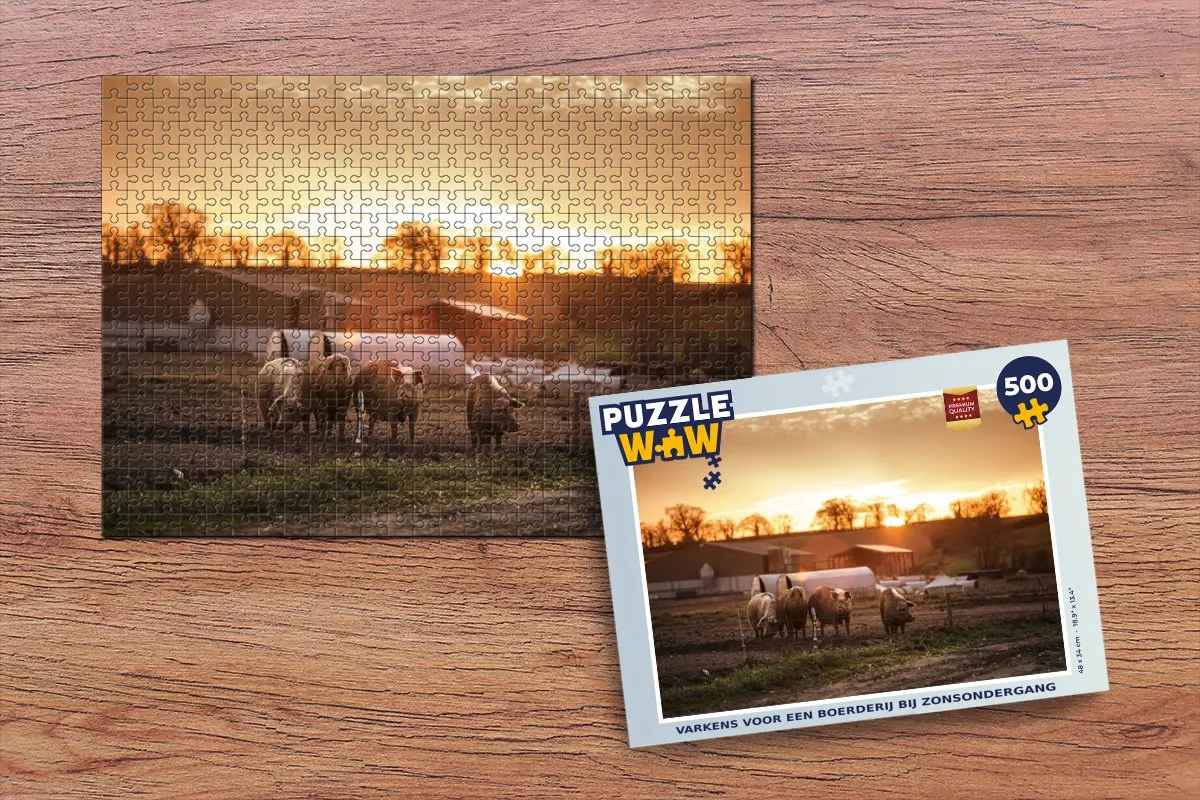 PuzzleWow Boerderij Legpuzzel 500 Stuks - Multicolor