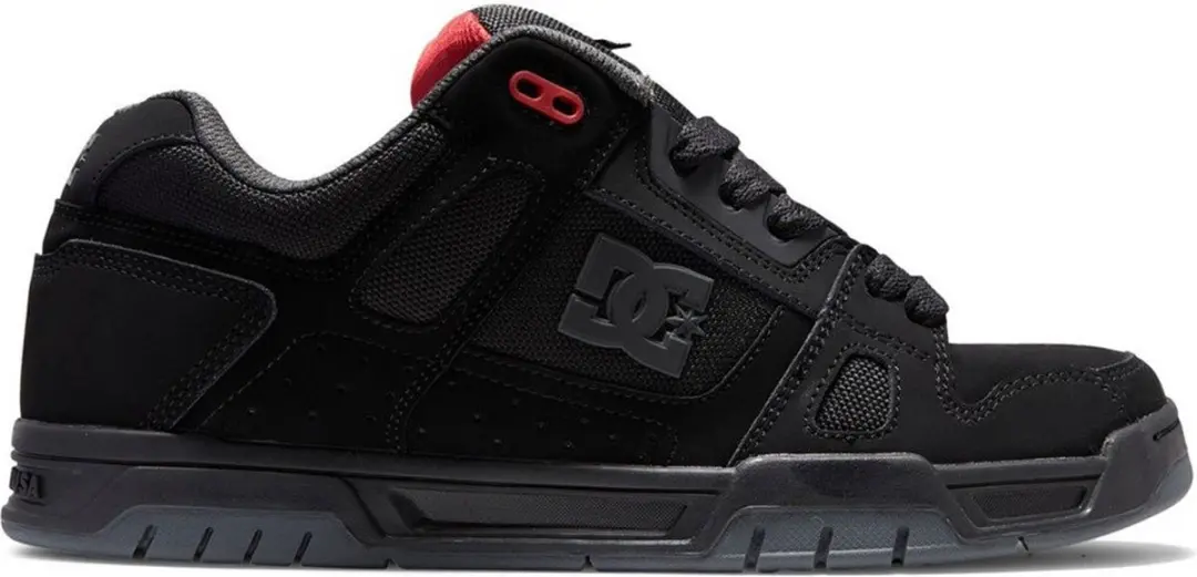 DC Shoes Stag Schoenen - Zwart/Grijs/Rood - Maat 43