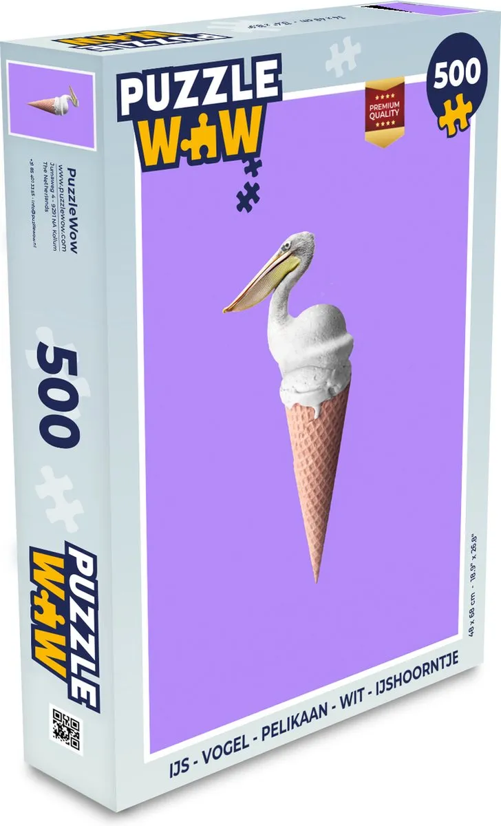 PuzzleWow Vogel Pelikaan Legpuzzel 500 Stuks