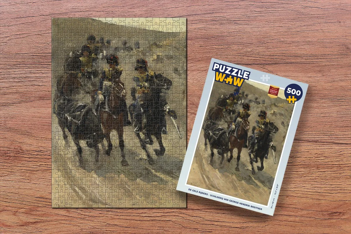 PuzzleWow Legpuzzel De Gele Rijders 500 Stuks - Multicolor