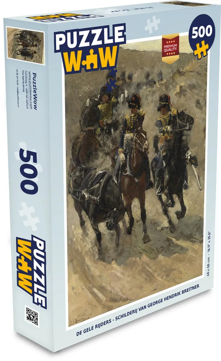 PuzzleWow Legpuzzel De Gele Rijders 500 Stuks