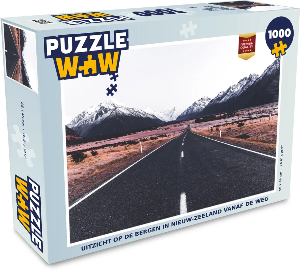 PuzzleWow Legpuzzel 1000 Stuks - Uitzicht Nieuw-Zeeland - Multicolor