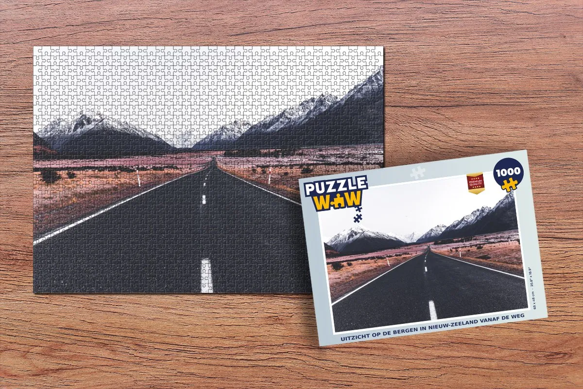 PuzzleWow Legpuzzel 1000 Stuks - Uitzicht Nieuw-Zeeland - Multicolor