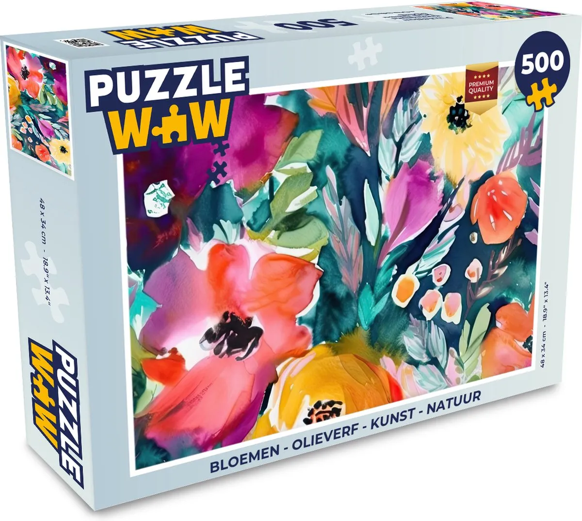 PuzzleWow Bloemen Legpuzzel 500 Stuks