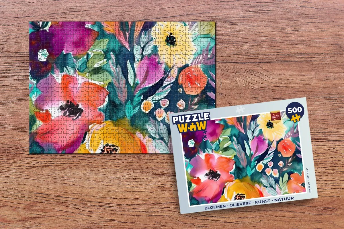 PuzzleWow Bloemen Legpuzzel 500 Stuks - Multicolor