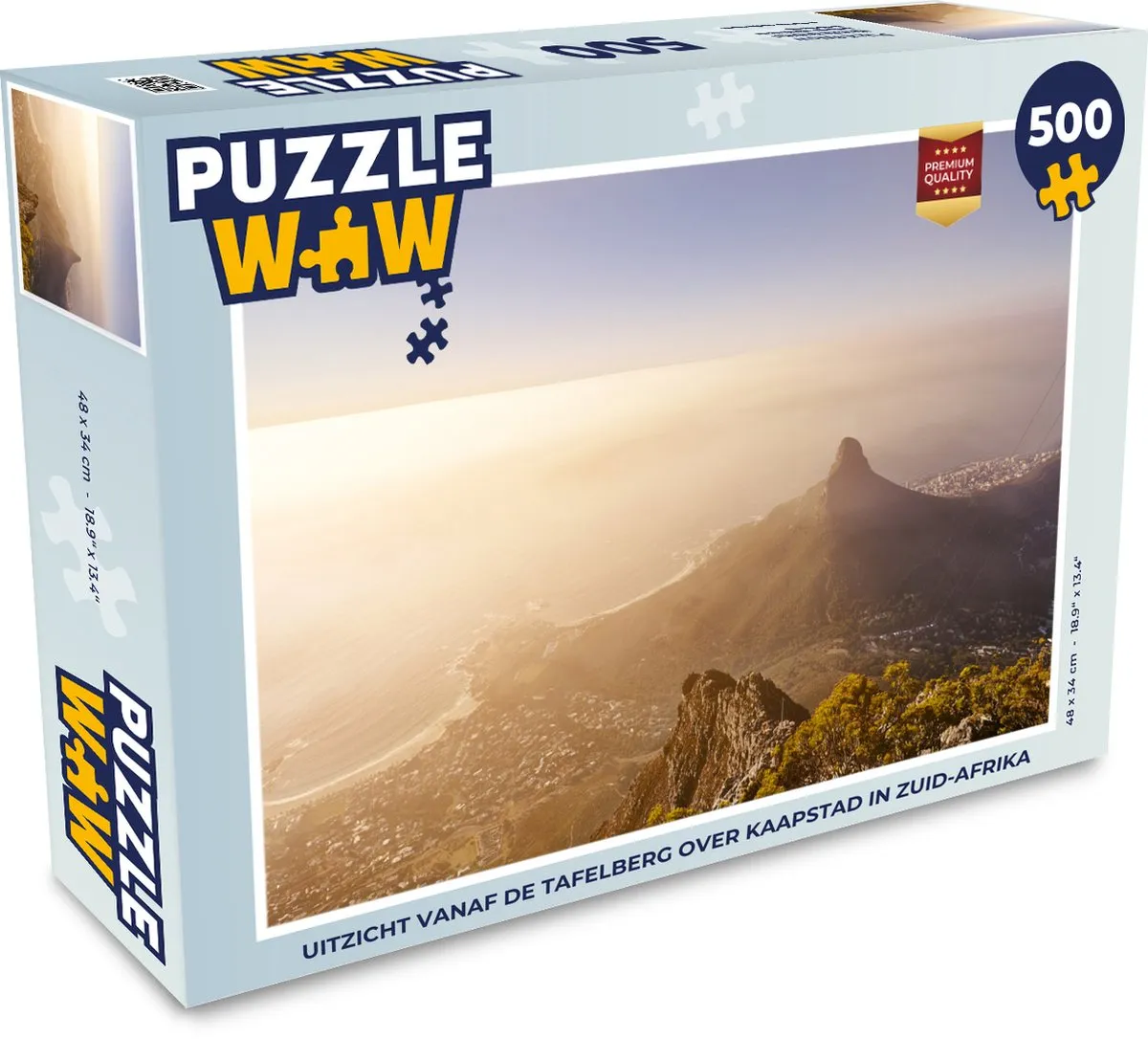 PuzzleWow Kaapstad Berg Legpuzzel 500 Stuks - Multicolor