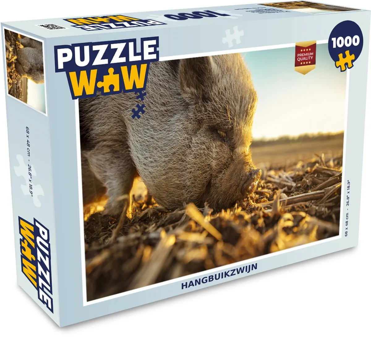 PuzzleWow Hangbuikzwijn Legpuzzel 1000 Stuks