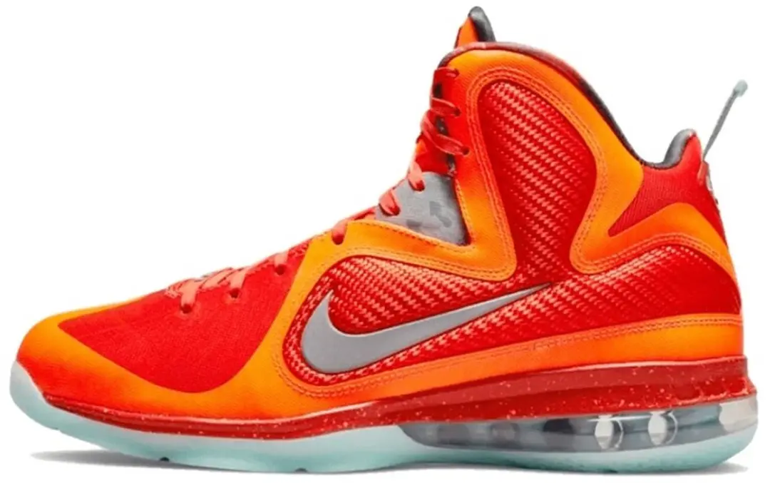 Nike LeBron 9 Herenschoenen, 45, Total Orange/Team Orange/Glow/Reflect Silver