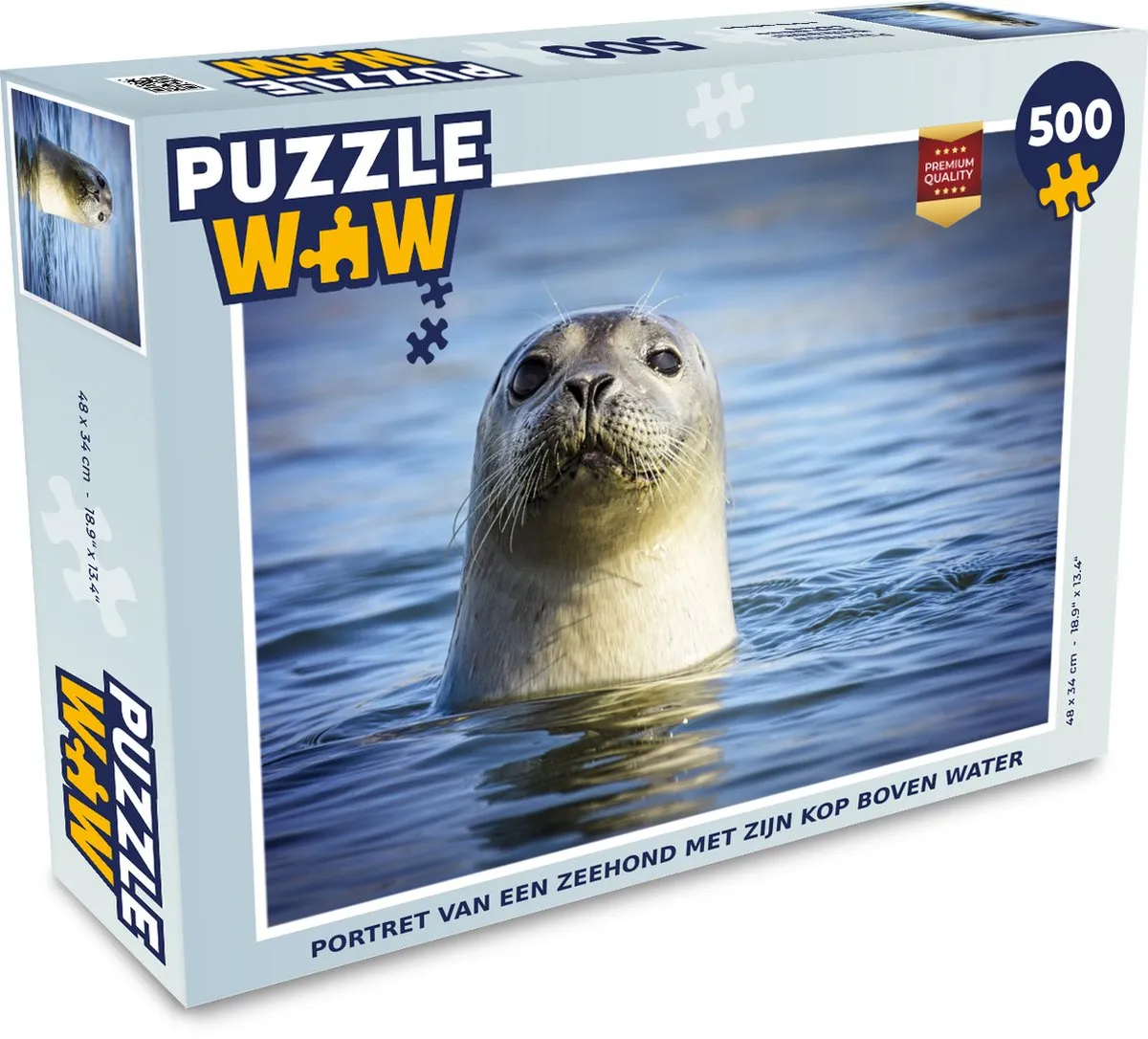 PuzzleWow Zeehond Portret Legpuzzel 500 Stuks