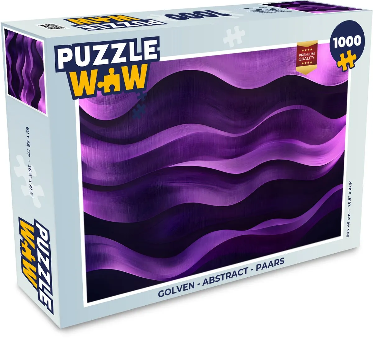 PuzzleWow Golven Paarse Legpuzzel 1000 Stukjes