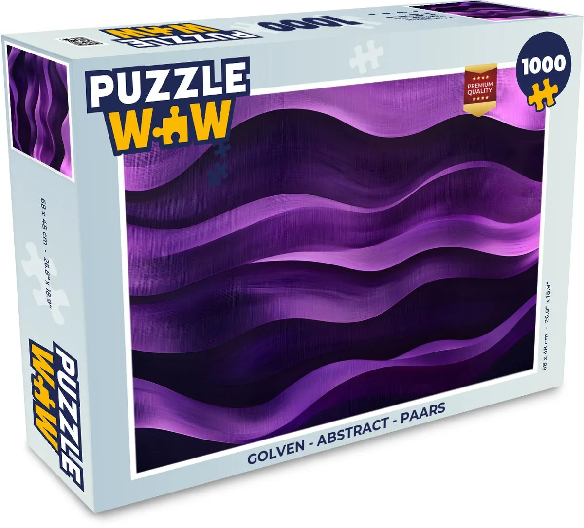 PuzzleWow Golven Paarse Legpuzzel 1000 Stukjes