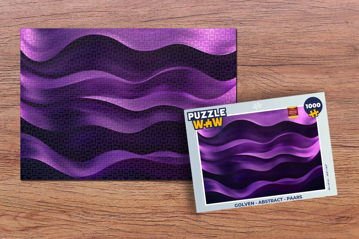 PuzzleWow Golven Paarse Legpuzzel 1000 Stukjes
