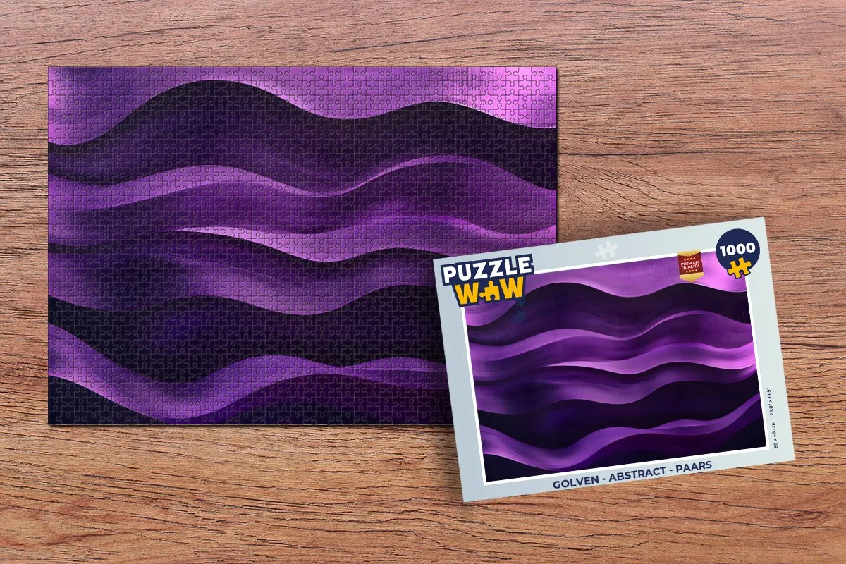 PuzzleWow Golven Paarse Legpuzzel 1000 Stukjes