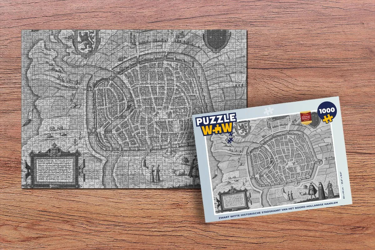 PuzzleWow Haarlem Vintage Legpuzzel 1000 Stuks - Multicolor