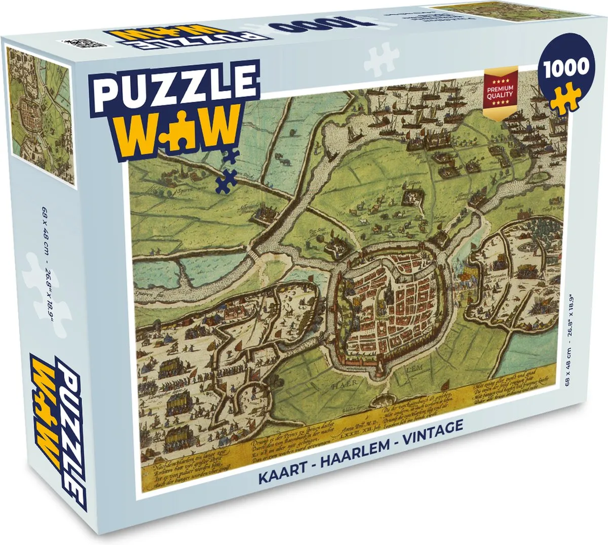 PuzzleWow Haarlem Vintage Legpuzzel 1000 Stuks