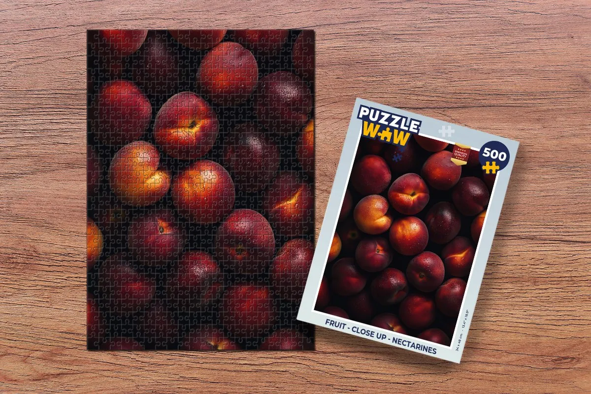PuzzleWow Fruit Close Up Nectarines Legpuzzel 500 Stuks