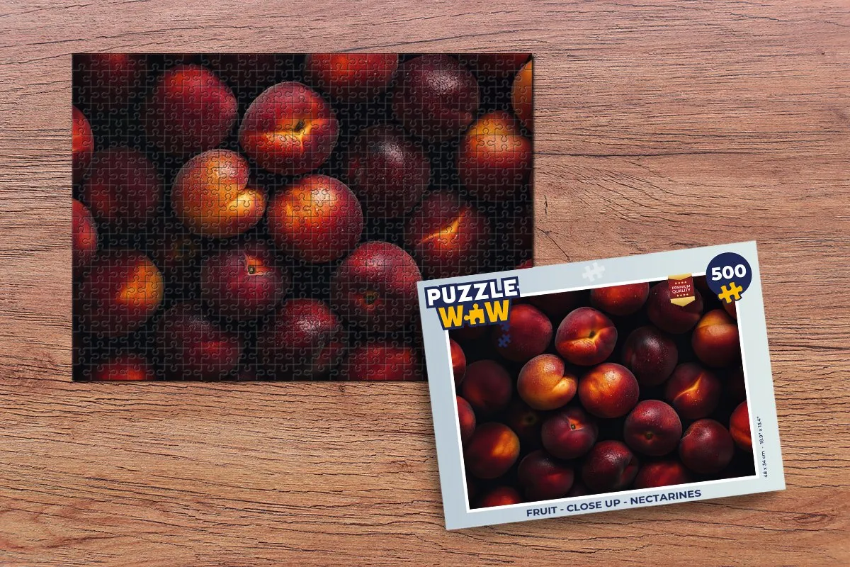 PuzzleWow Fruit Close Up Nectarines Legpuzzel 500 Stuks