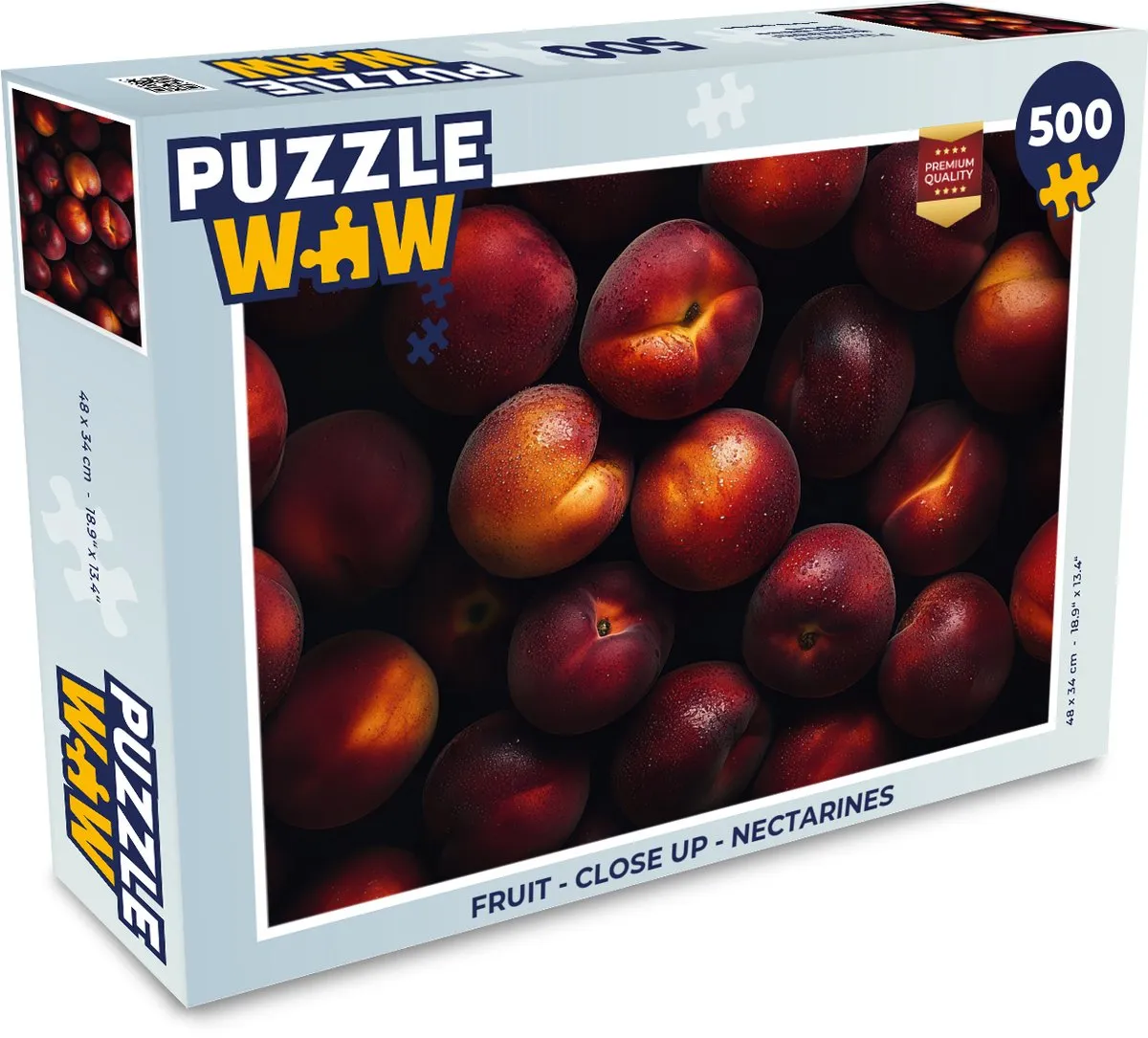 PuzzleWow Fruit Close Up Nectarines Legpuzzel 500 Stuks