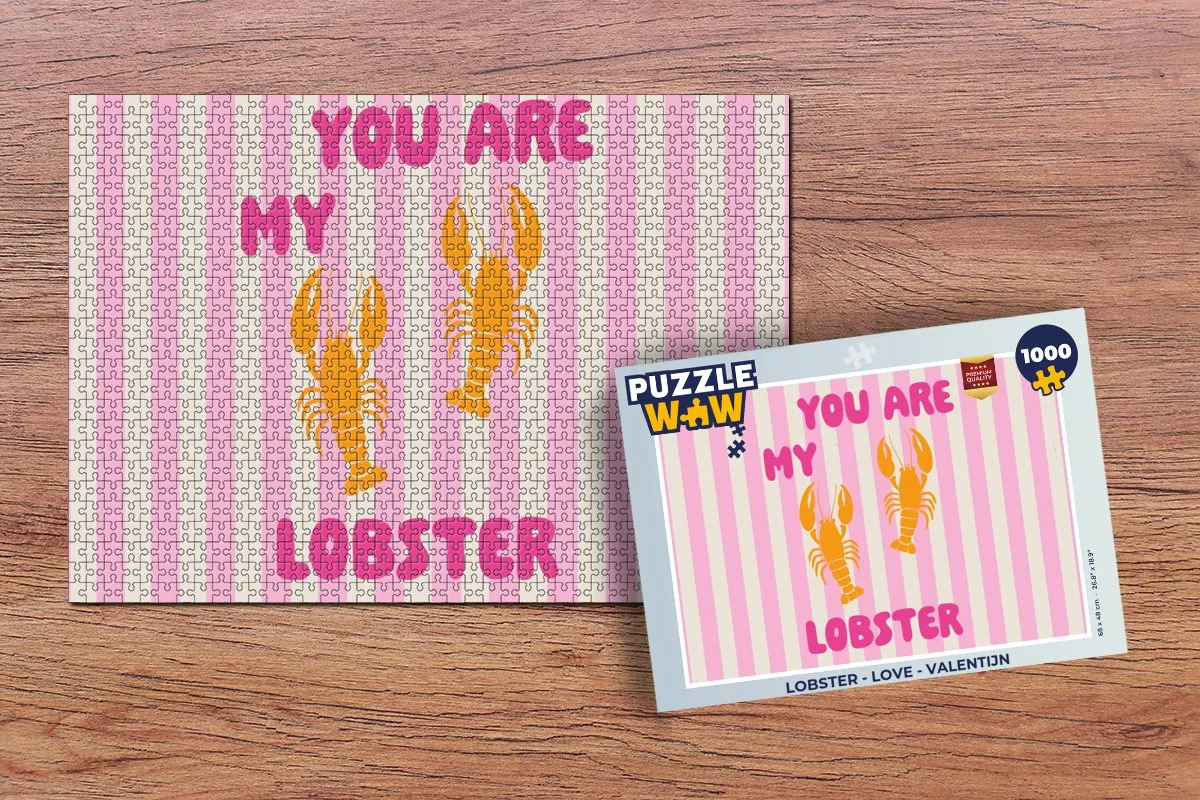PuzzleWow Lobster Love Valentijn Legpuzzel 1000 Stuks - "You are my lobster"