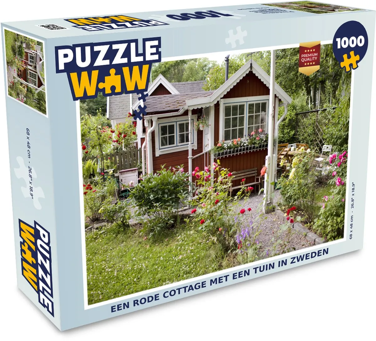 PuzzleWow Legpuzzel Zweden Cottage 1000 Stuks