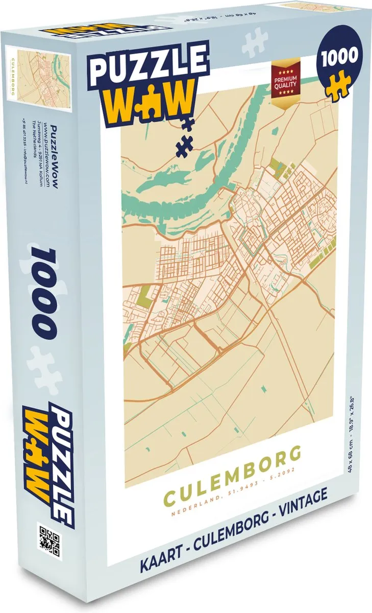 PuzzleWow Legpuzzel Culemborg Vintage 1000 Stuks