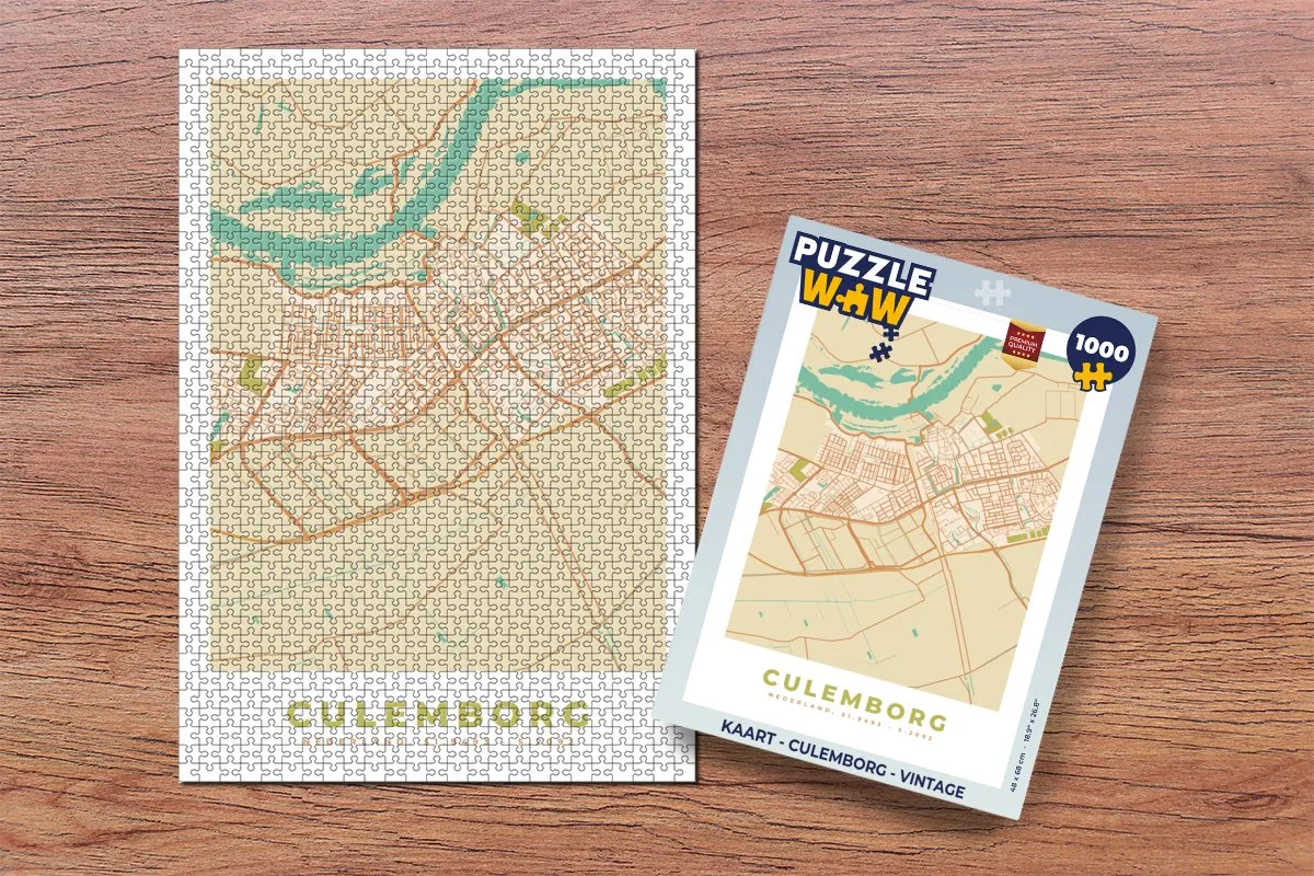 PuzzleWow Legpuzzel Culemborg Vintage 1000 Stuks - Multicolor
