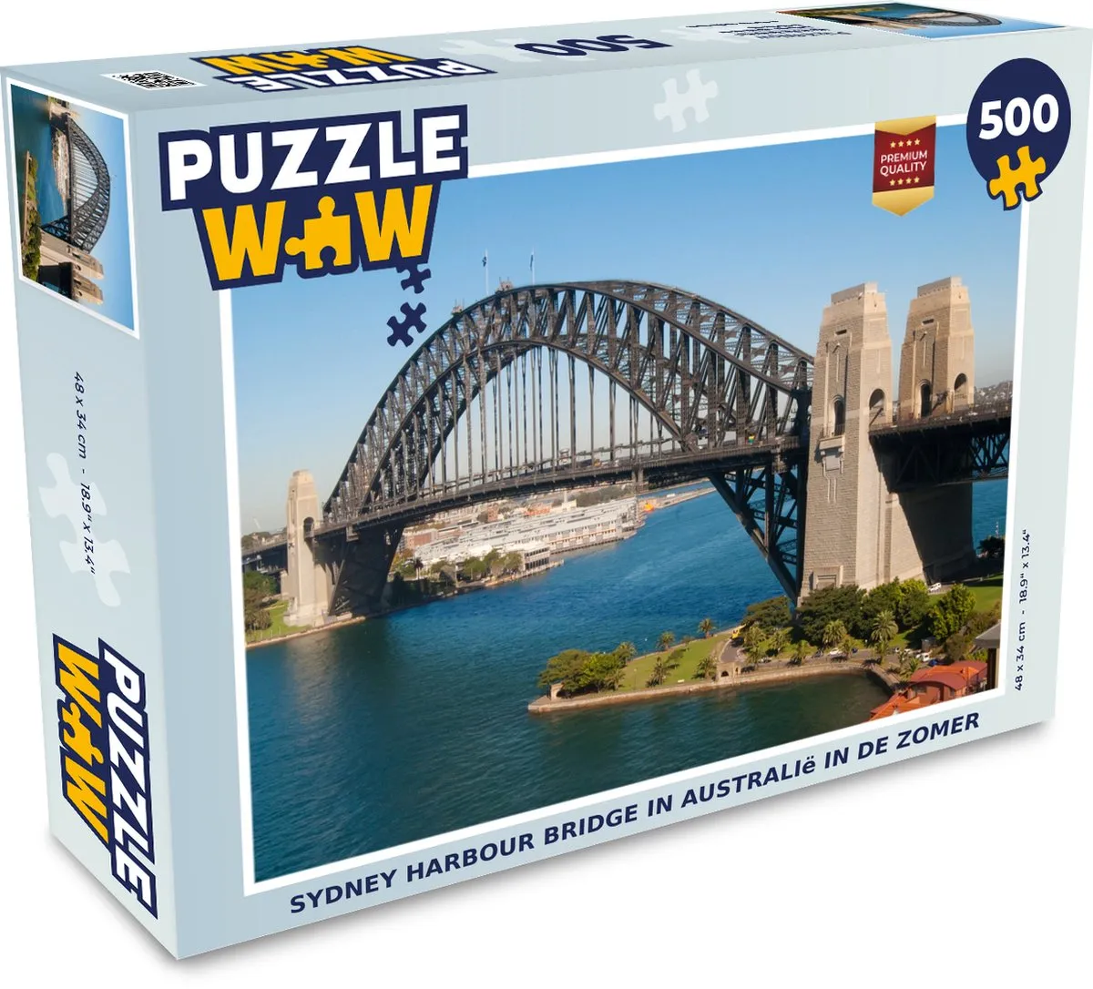 PuzzleWow Sydney Harbour Bridge Zomer Legpuzzel 500 Stuks