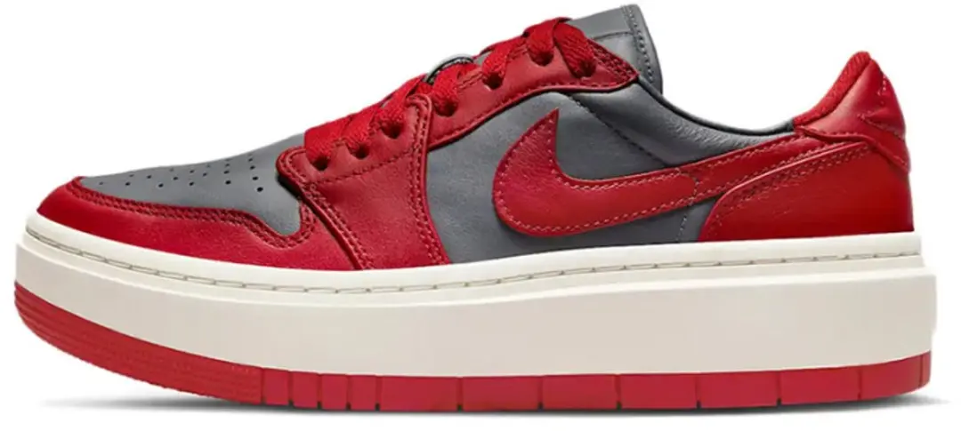 Air Jordan 1 Elevate Low Damesschoenen, 41, Dark Grey/Sail/Varsity Red