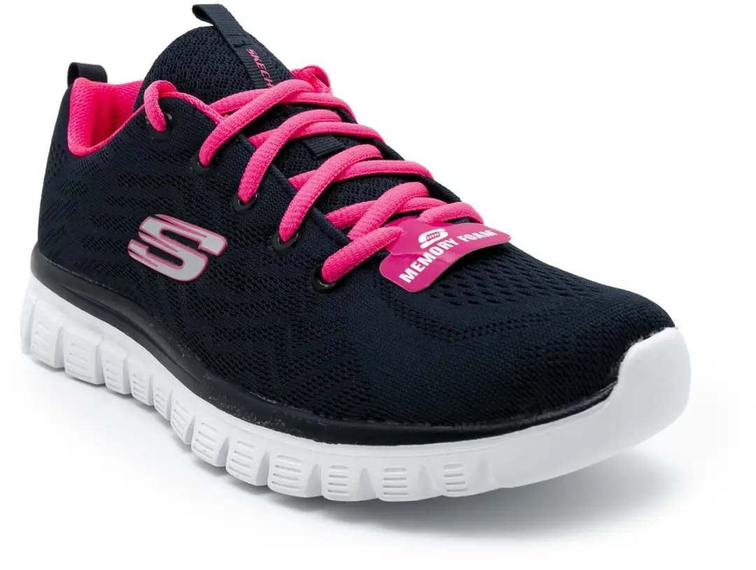 Skechers Graceful Get Connected Sportschoenen - Navy/Hot Pink
