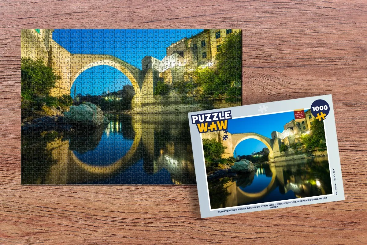 PuzzleWow Legpuzzel Stari Most 1000 Stuks - Multicolor