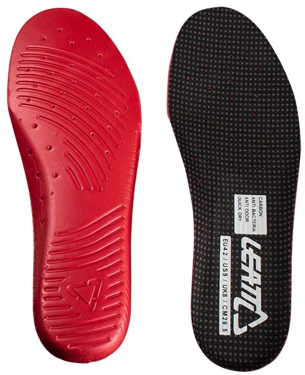Leatt Carbon Anti-odor Pair Zolen Rood,Zwart EU 43