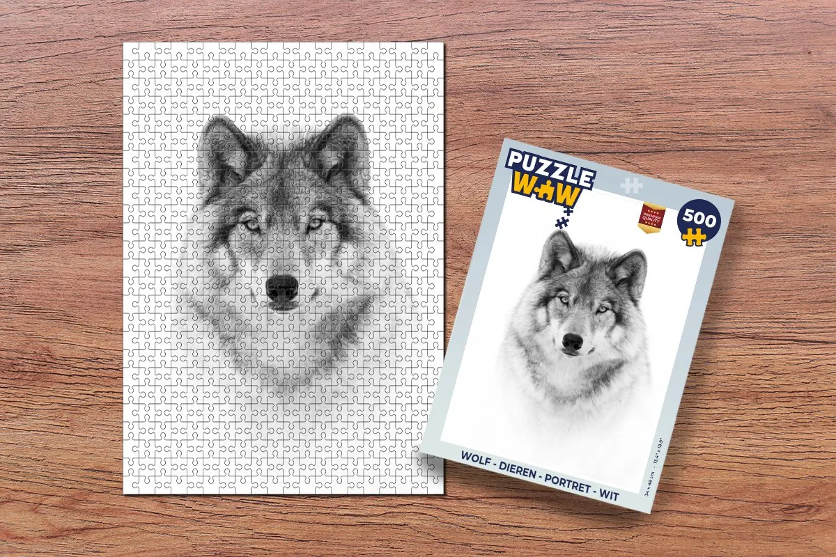 PuzzleWow Dieren Portret Legpuzzel 500 Stuks - Multicolor