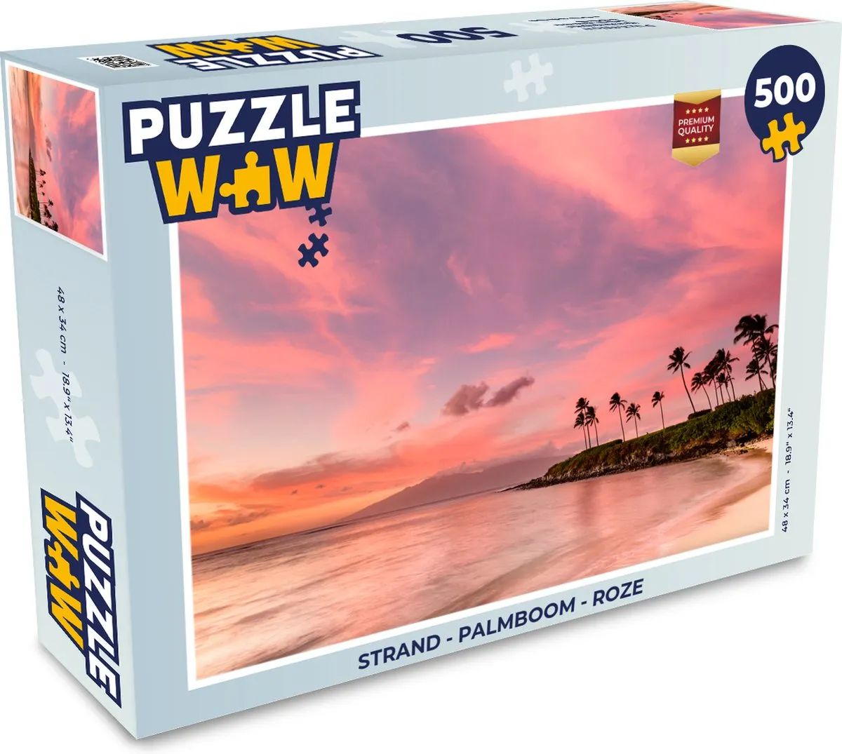 PuzzleWow Strand Palmboom Legpuzzel 500 Stuks